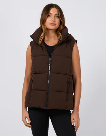 All About Eve - Remi Luxe Puffer Vest - Brown