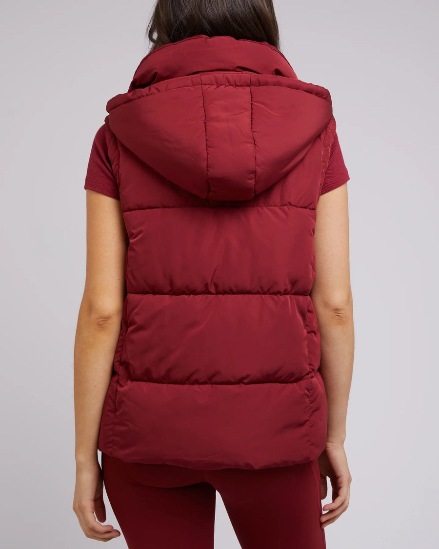 All About Eve - Remi Luxe Puffer Vest - Port