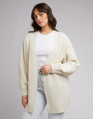 All About Eve - Naomi Longline Knit Cardi - Vintage White