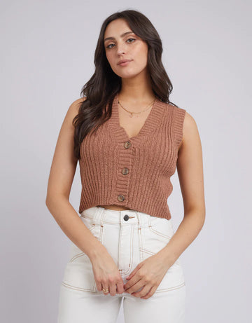 All About Eve - Tilly Knit Vest - Tan