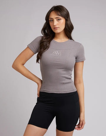 All About Eve - Active Tonal Baby Tee - Charcoal