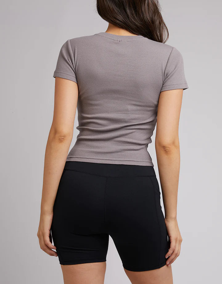 All About Eve - Active Tonal Baby Tee - Charcoal