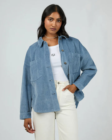 All About Eve - Emma Cord Shacket - Light Blue