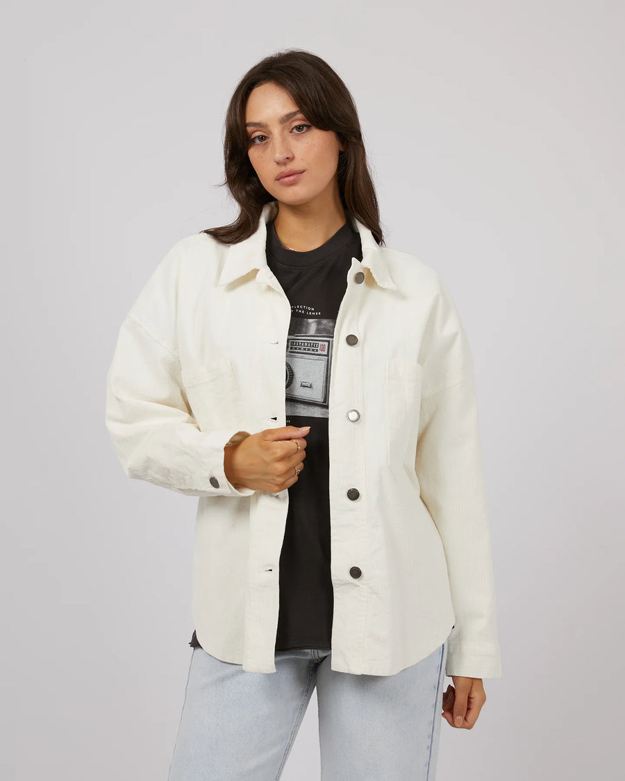 All About Eve - Emma Cord Shacket - Vintage White