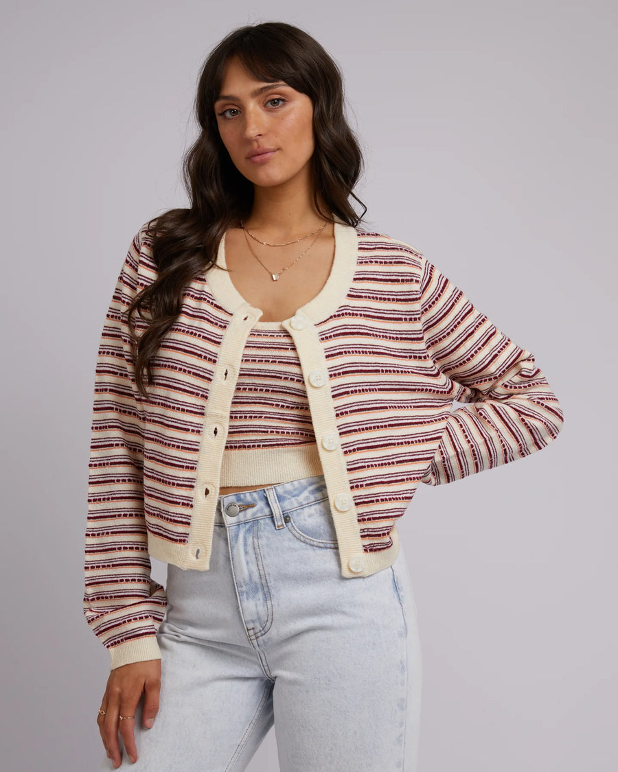 All About Eve - DANNY KNIT CARDI MULTICOLOURED