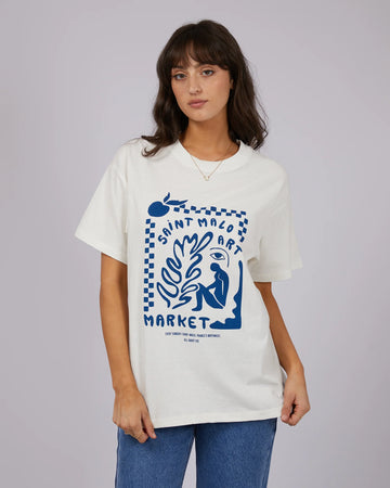 All About Eve - Saint Malo Oversized Tee - Vintage White