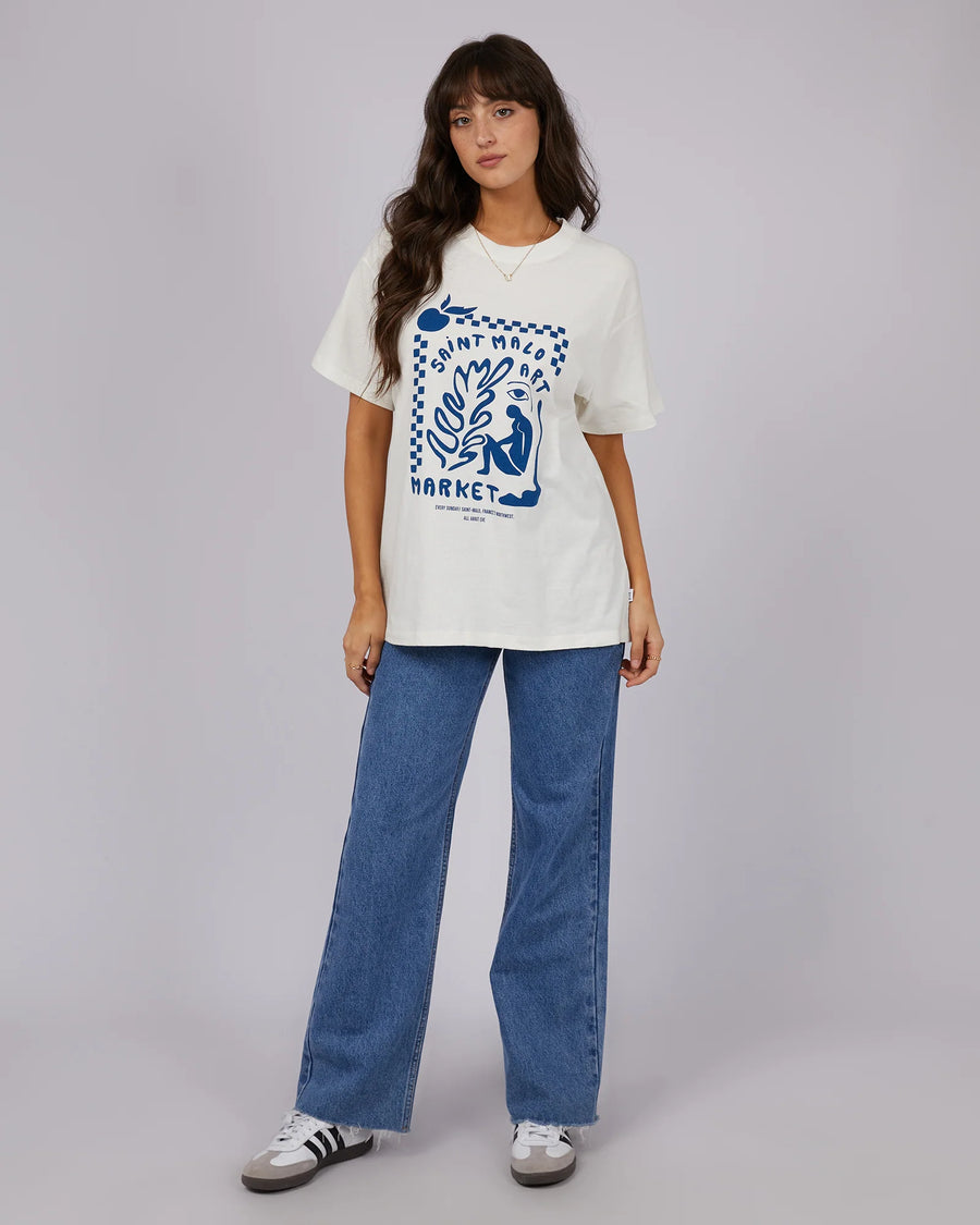 All About Eve - Saint Malo Oversized Tee - Vintage White