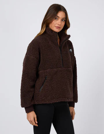 All About Eve - Amara Quarter Zip Teddy - Brown