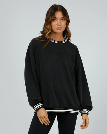 All About Eve - Luxe Active College Crew Sweater - Black