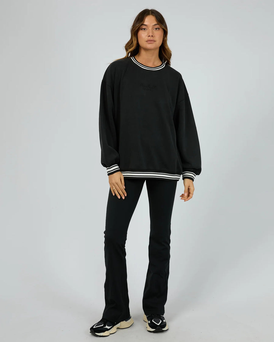 All About Eve - Luxe Active College Crew Sweater - Black