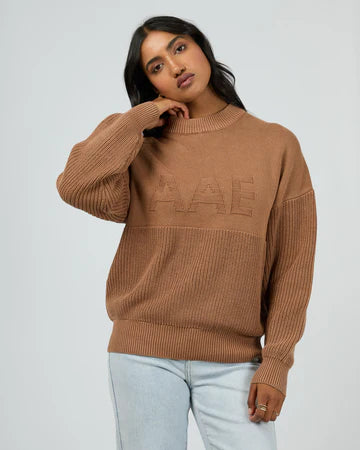 All About Eve - Vital Washed Knit Crew - Tan