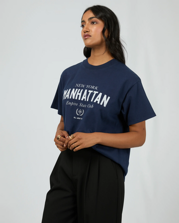 All About Eve - Manhattan Oversized Tee - Navy