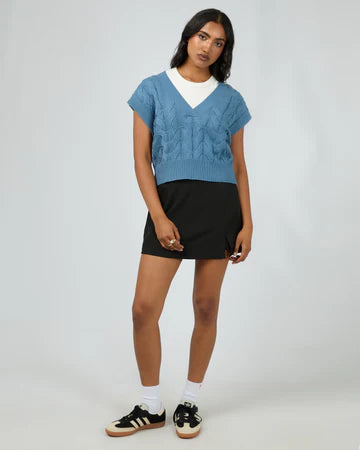 All About Eve - Brooklyn Knit Vest - Blue