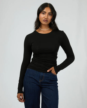 All About Eve - Kylie Long Sleeve Top - Black