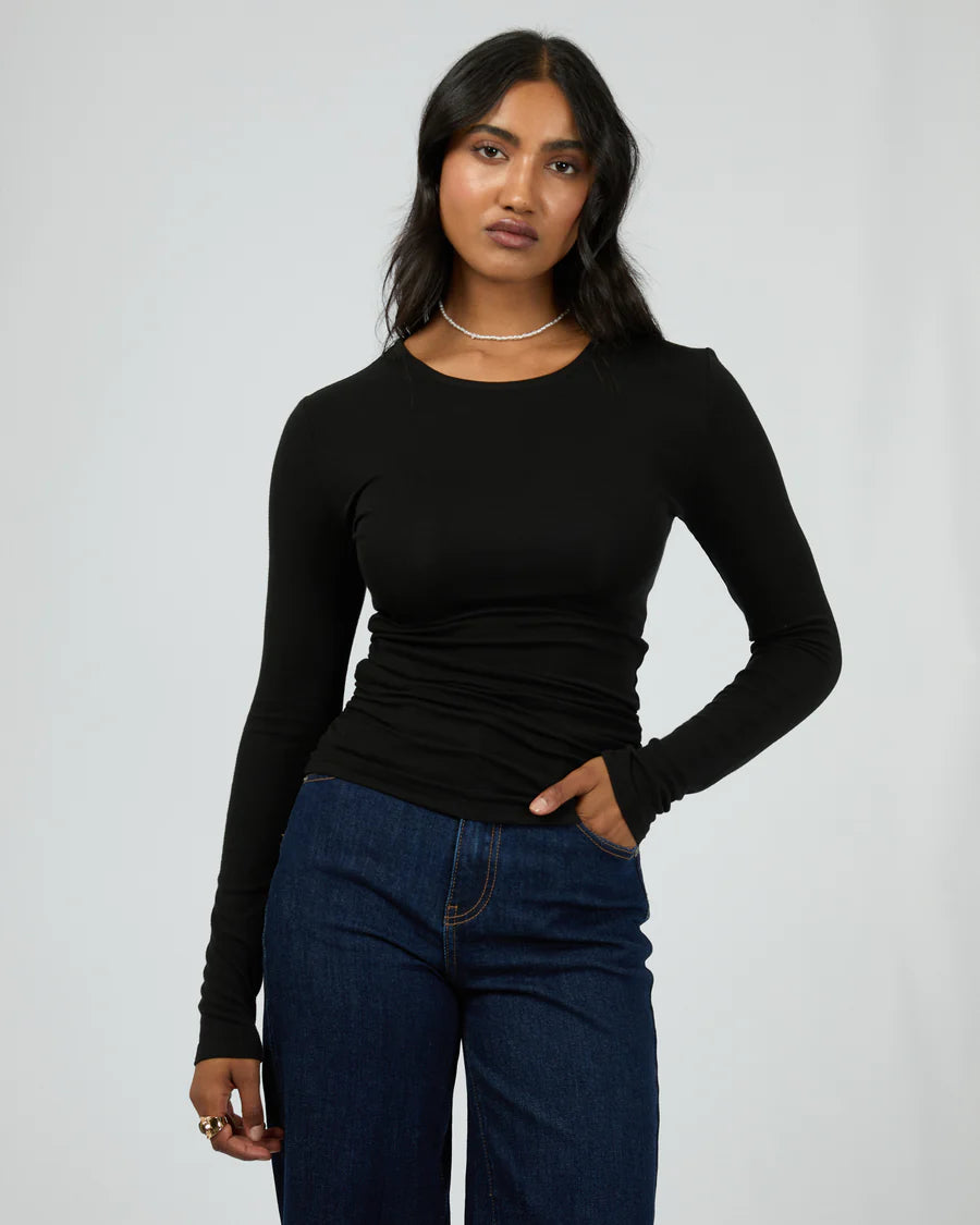 All About Eve - Kylie Long Sleeve Top - Black