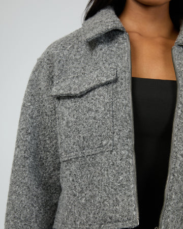 All About Eve - Bennet Crop Jacket - Grey Marle