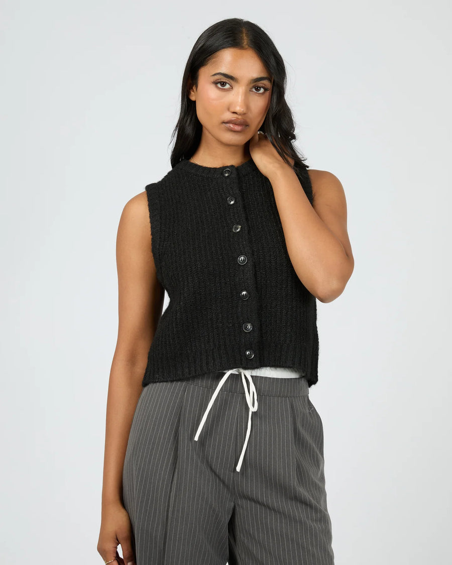 All About Eve - Aya Knit Vest - Black