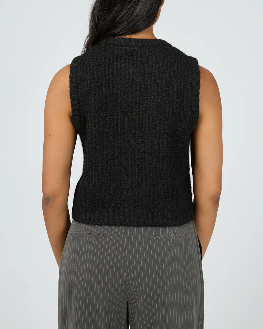 All About Eve - Aya Knit Vest - Black