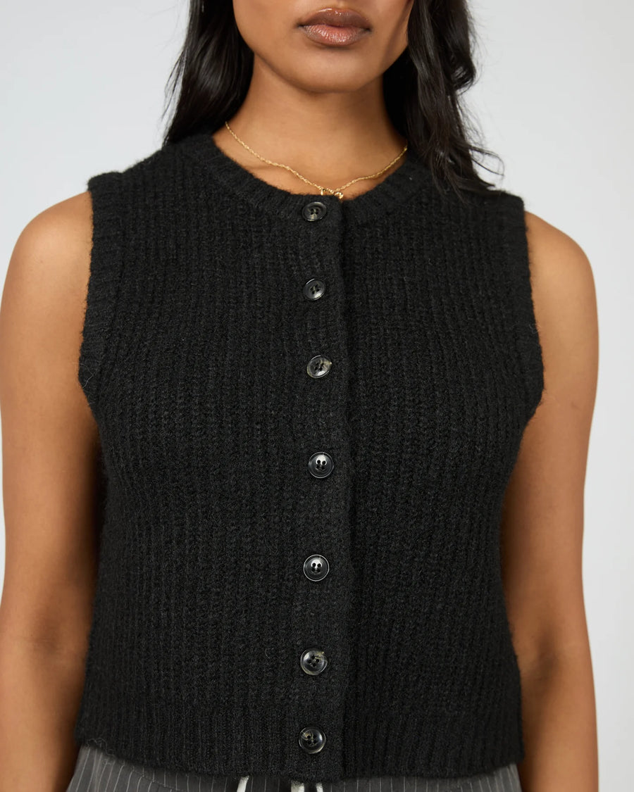 All About Eve - Aya Knit Vest - Black