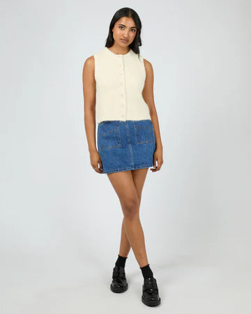 All About Eve - Aya Knit Vest - Vanilla