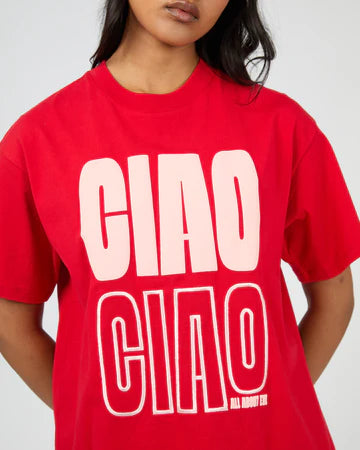 All About Eve - Ciao Ciao Relaxed Tee - Red