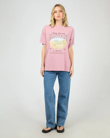 All About Eve - Rocky Mountains Relaxed Tee - Quartz Pink