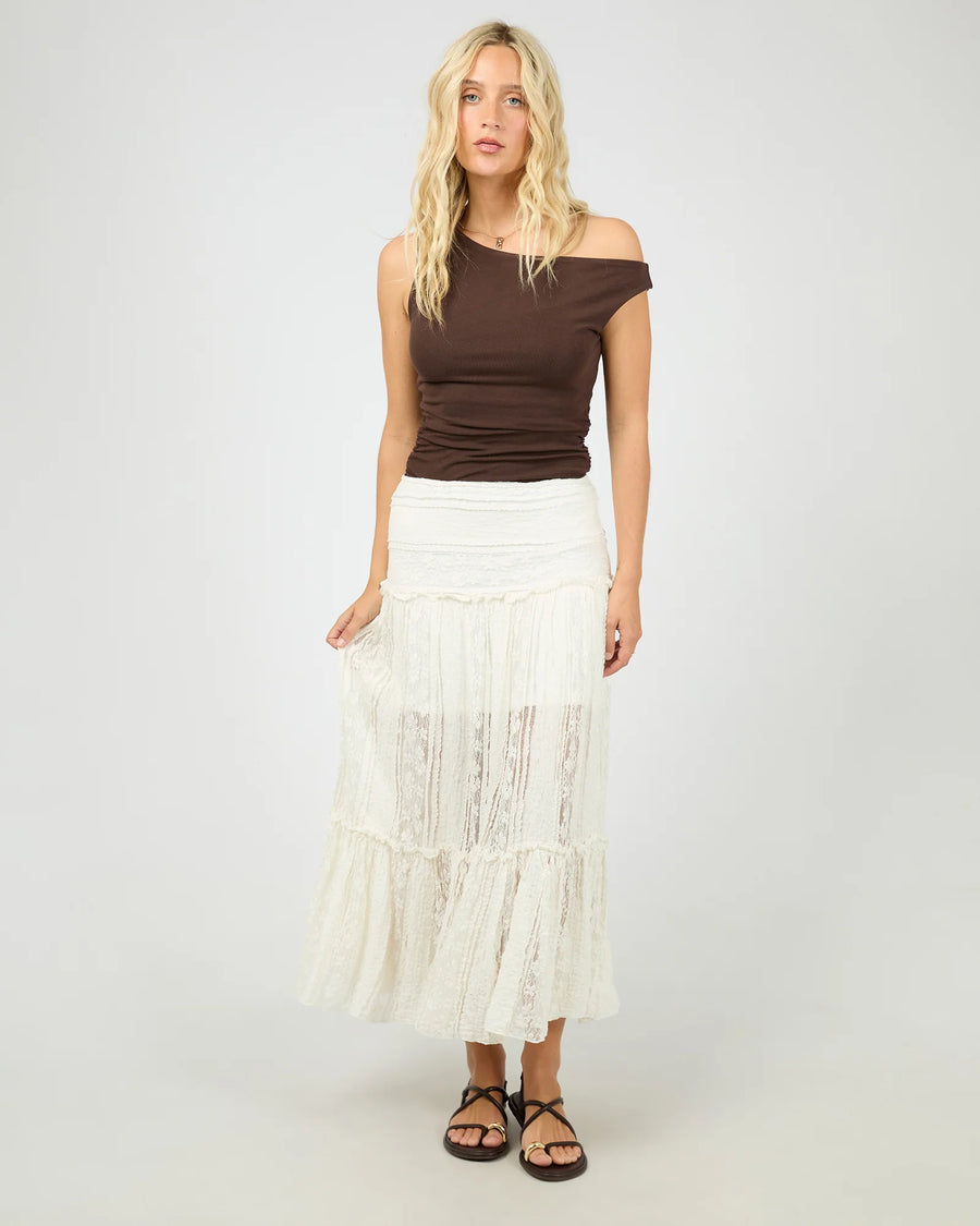 All About Eve - Jessie Maxi Skirt - Vintage White