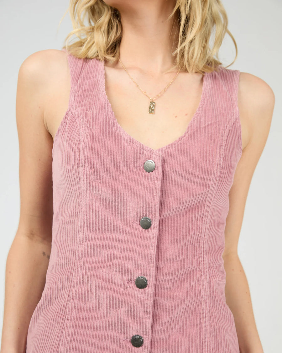 All About Eve - Bailey Cord Dress - Quartz Pink