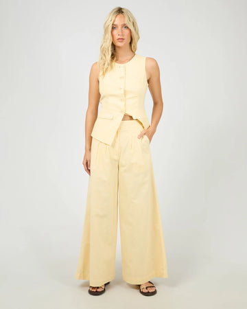 All About Eve - Alessa Linen Vest - Yellow