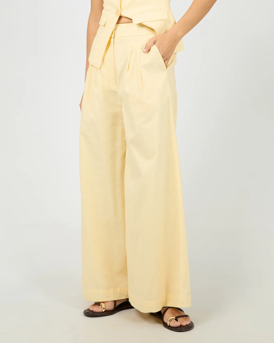 All About Eve - Alessa Linen Pant - Yellow