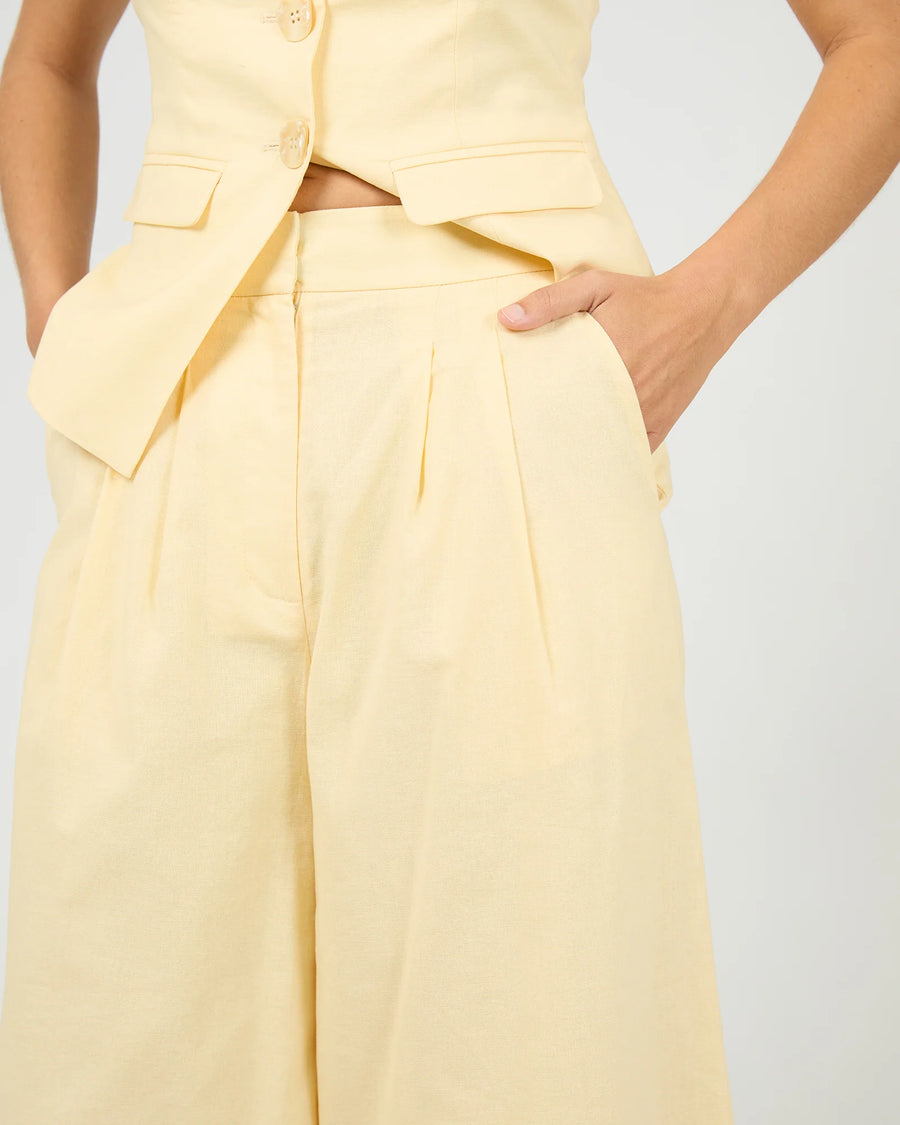 All About Eve - Alessa Linen Pant - Yellow