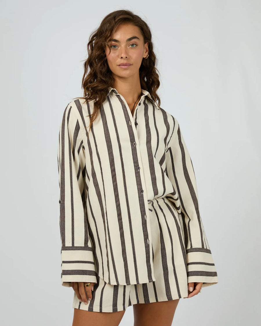 All About Eve - Rosa Stripe Shirt - Brown