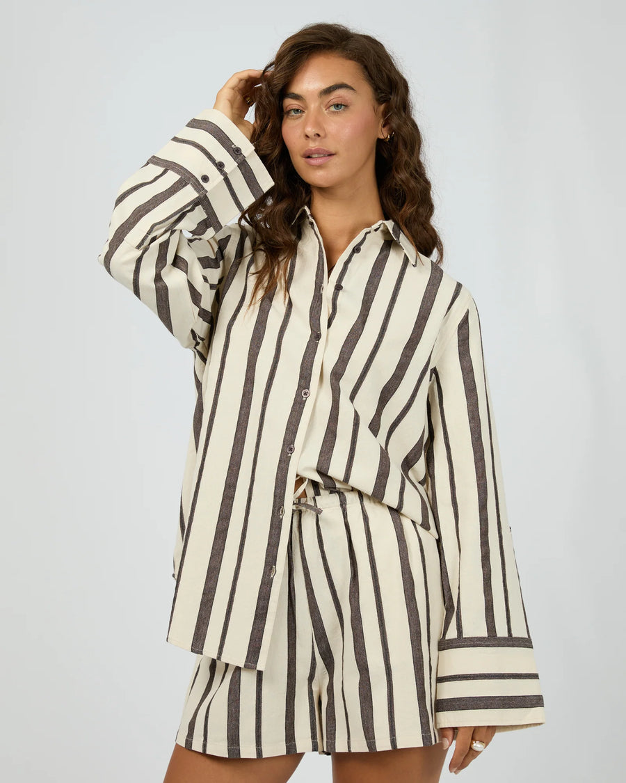 All About Eve - Rosa Stripe Short - Brown