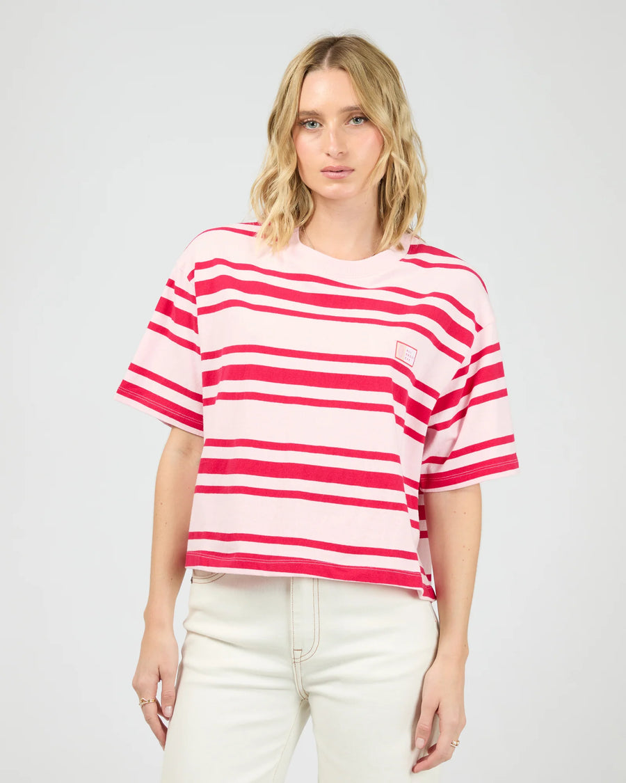 All About Eve - Ruby Crop Relaxed Tee - Red