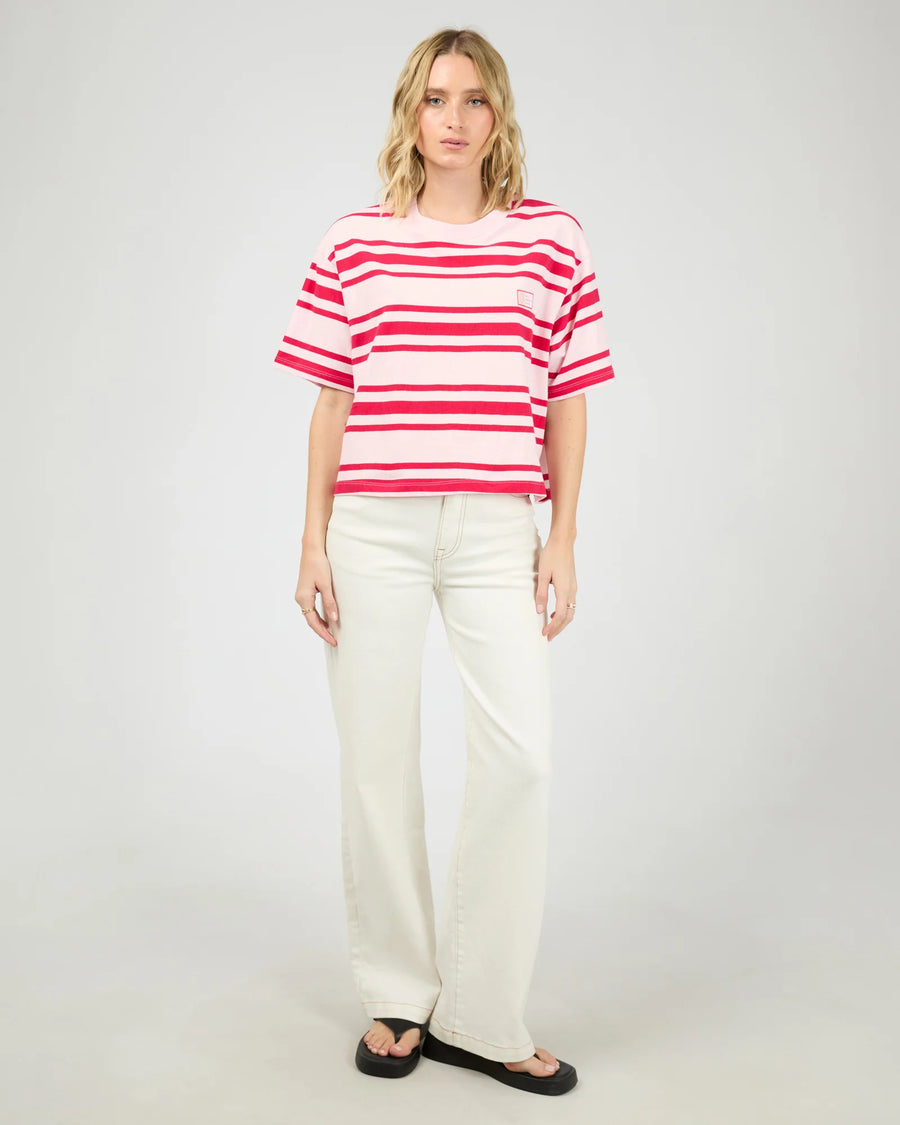 All About Eve - Ruby Crop Relaxed Tee - Red