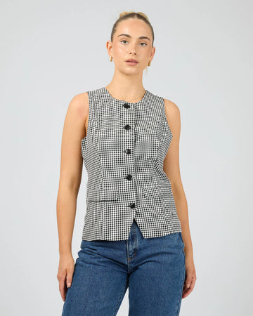 All About Eve - Charli Vest - Black Check