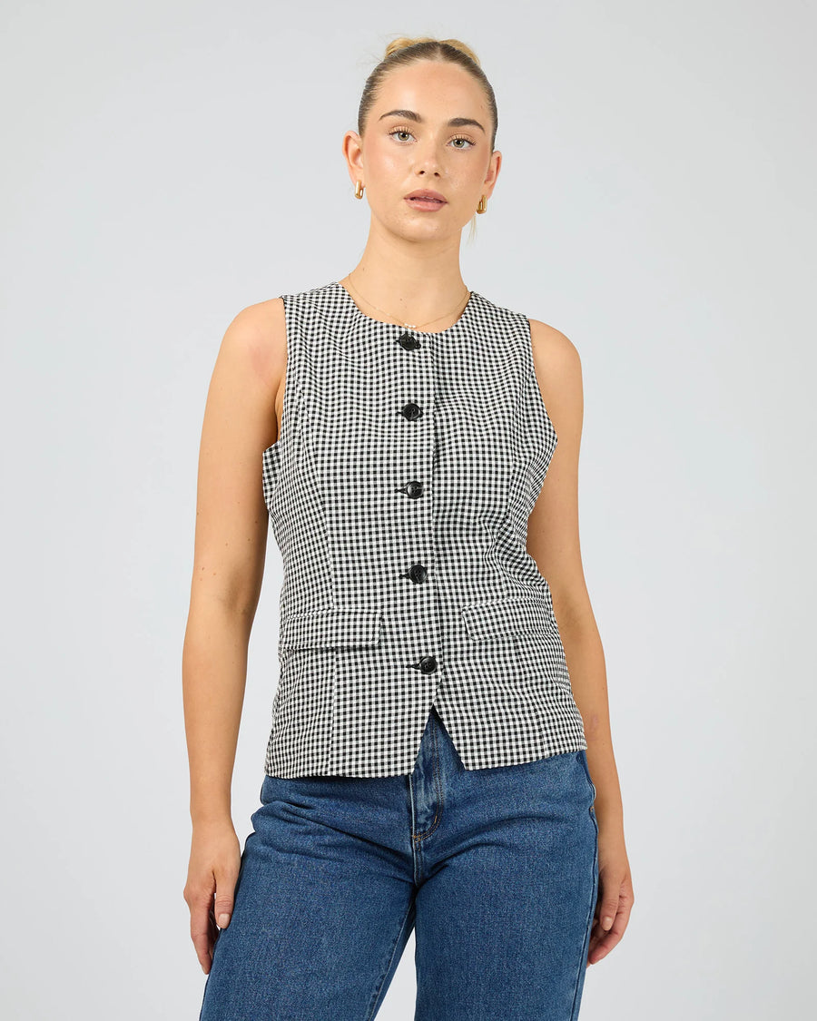 All About Eve - Charli Vest - Black Check