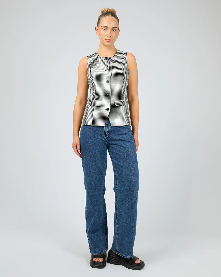 All About Eve - Charli Vest - Black Check