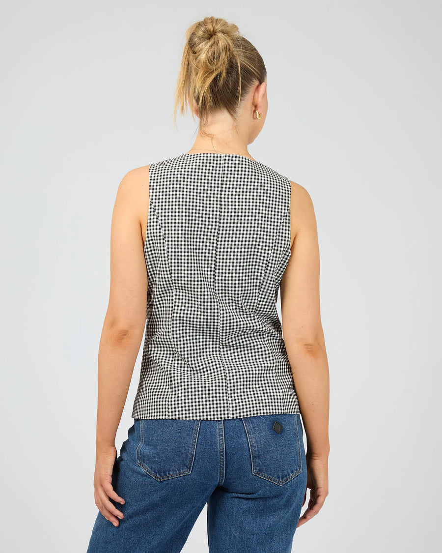 All About Eve - Charli Vest - Black Check