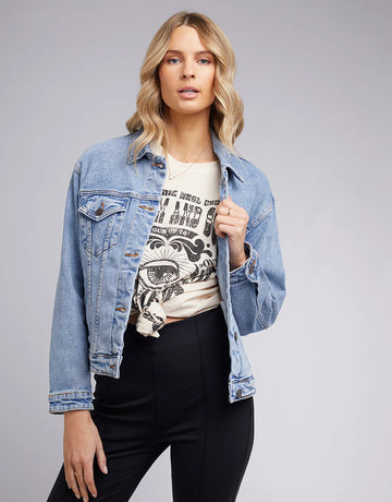 All About Eve - Finley Denim Jacket - Light Blue Denim