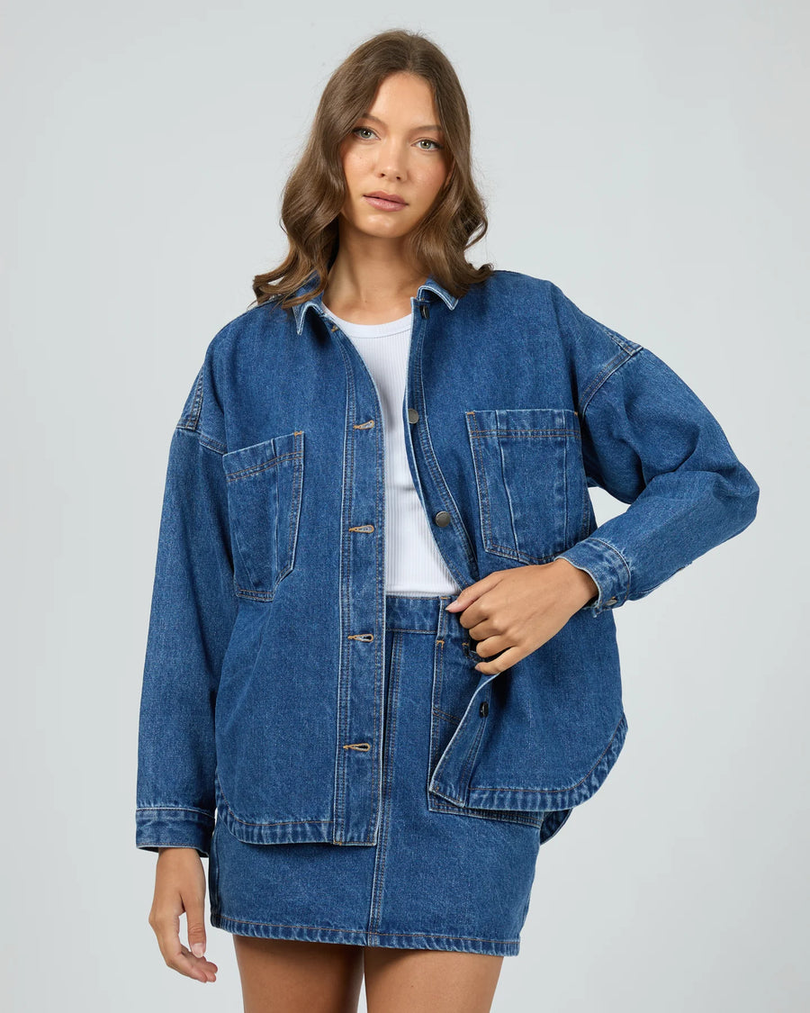 All About Eve - Dale Shacket - Heritage Blue