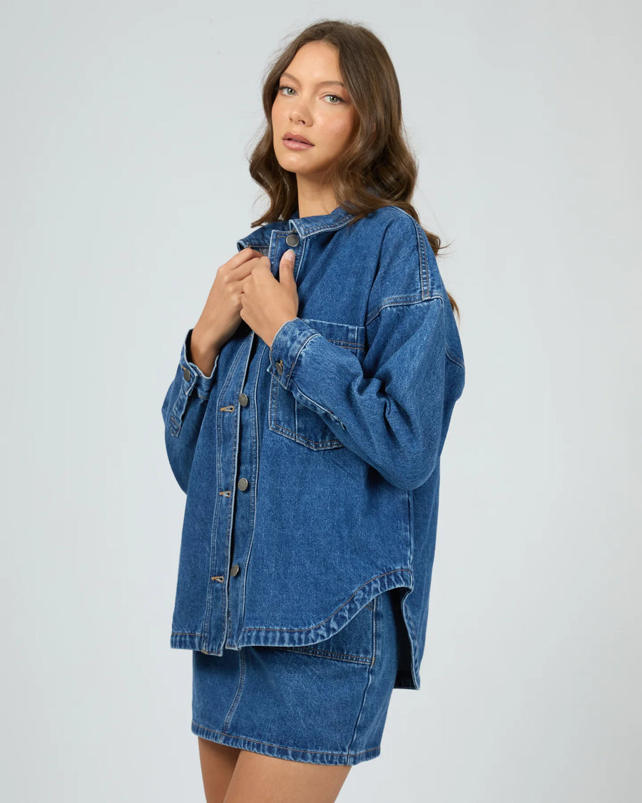All About Eve - Dale Shacket - Heritage Blue