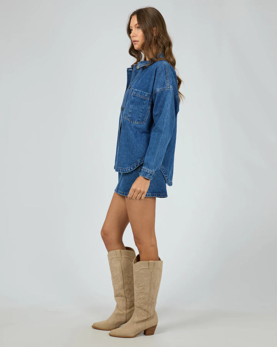 All About Eve - Dale Shacket - Heritage Blue