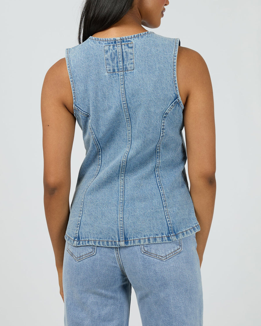 All About Eve - Lena Denim Dress - Light Blue