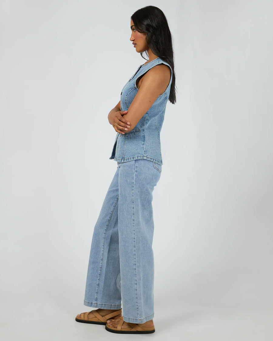 All About Eve - Lena Denim Dress - Light Blue