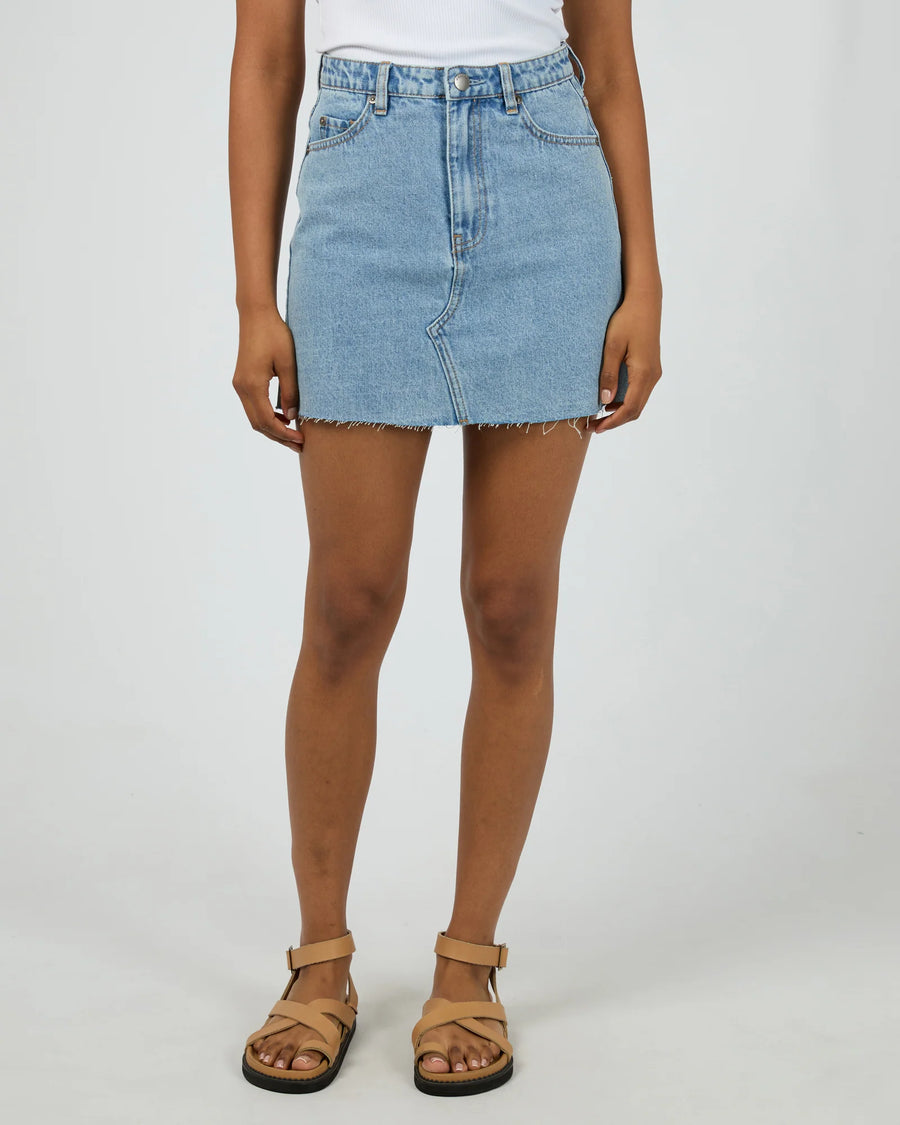 All About Eve - Margot Denim Skirt - Light Blue