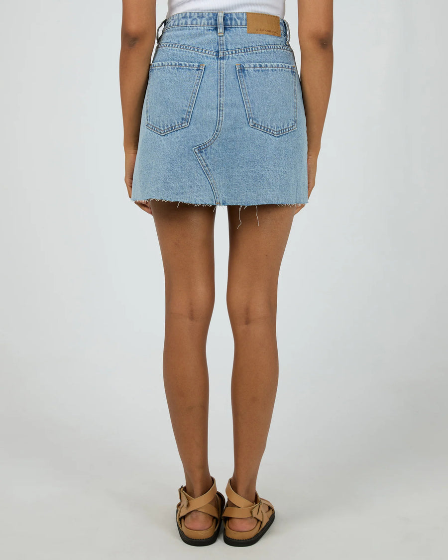 All About Eve - Margot Denim Skirt - Light Blue