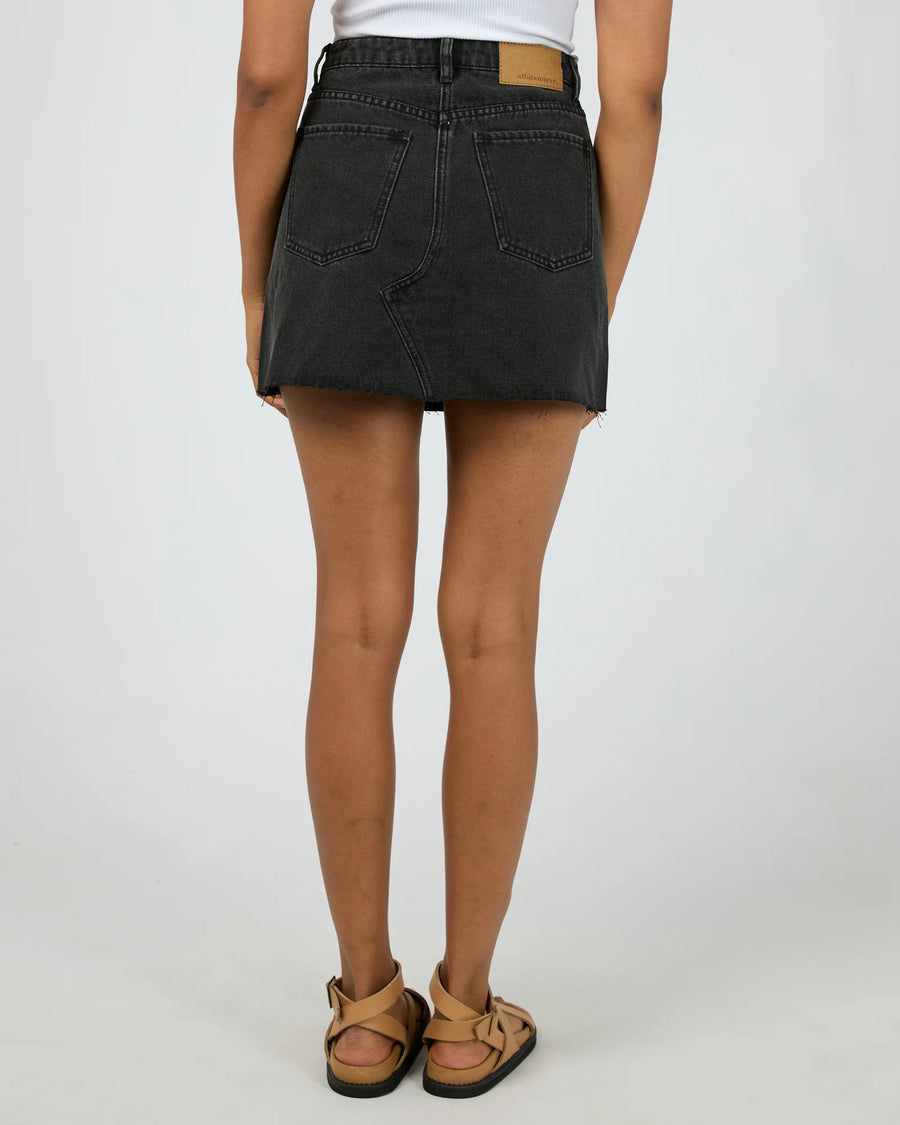 All About Eve - Margot Denim Skirt - Black