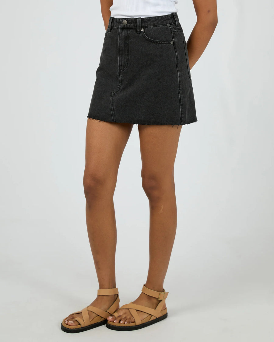 All About Eve - Margot Denim Skirt - Black