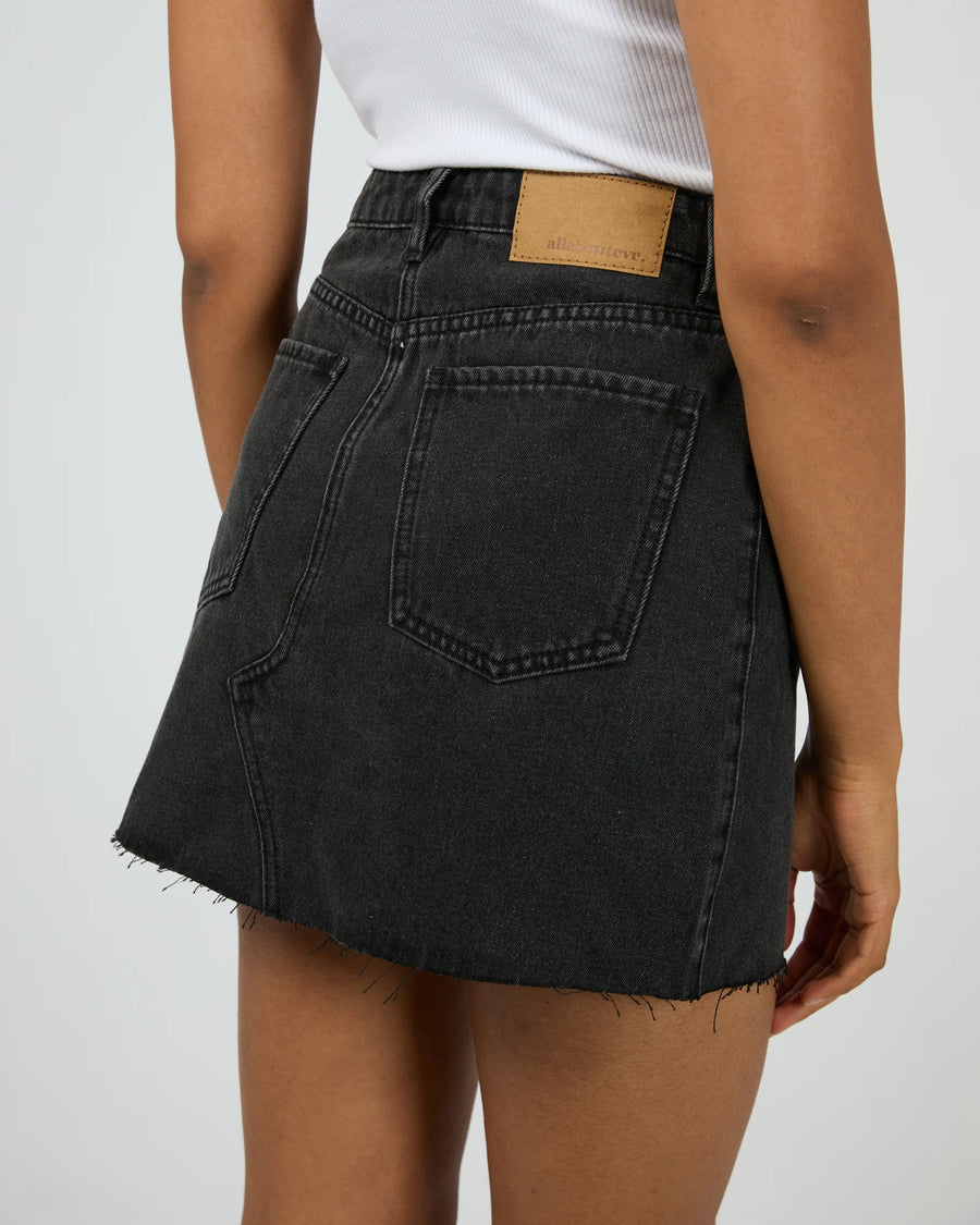 All About Eve - Margot Denim Skirt - Black